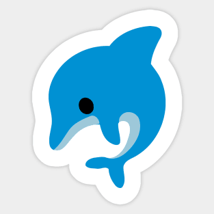 Blue Dolphin Emoticon Sticker